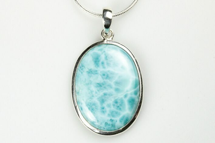 Stunning, Larimar Pendant (Necklace) - Sterling Silver #192207